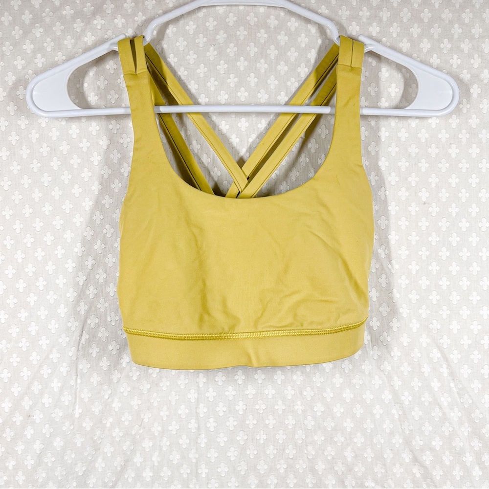 Lululemon Lime Green Racerback Criss Cross Sports Bra